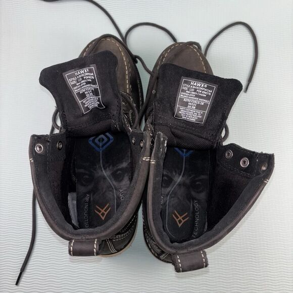 Hawx Grade Work Comp Toe Work Boots Men’s Size 12D Black Leather - Picture 11 of 11